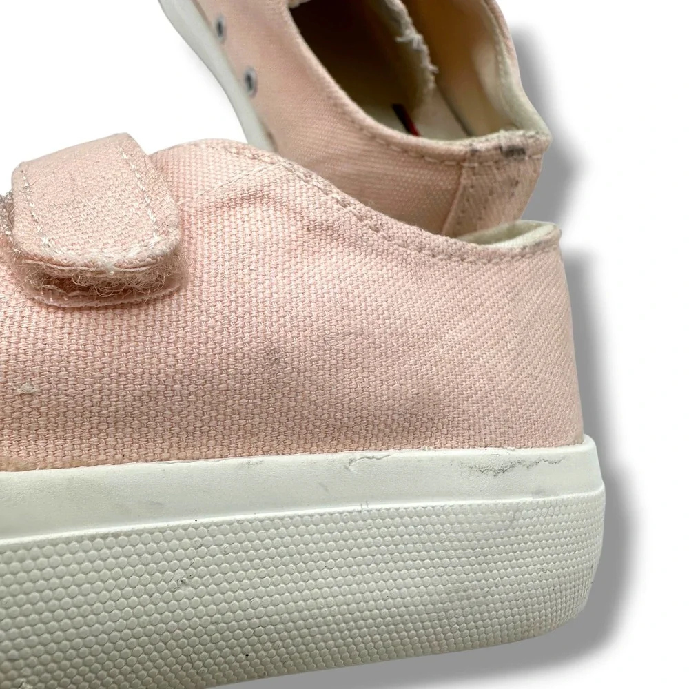 Pro-Keds Royal Lo Kids Pink Canvas Low Top Hook Loop Sneakers Size 10